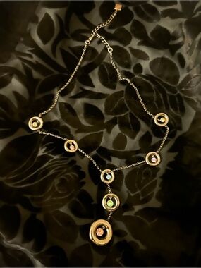 Michael Kors Gold-Tone Multistone Pendant Necklace